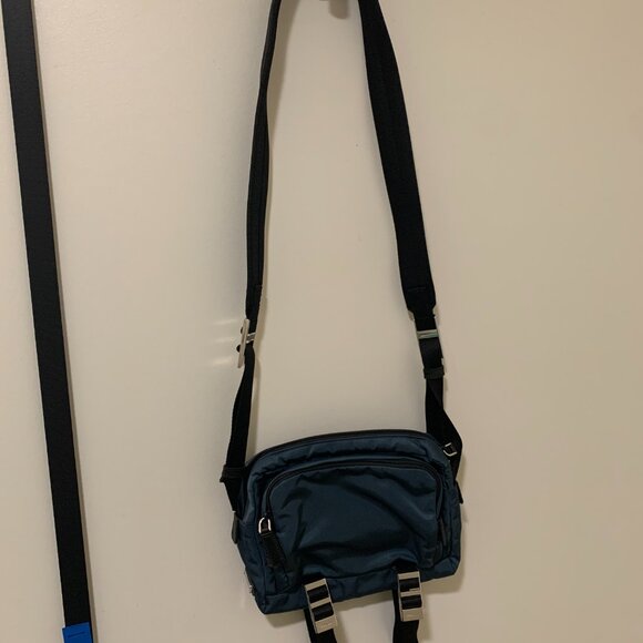 Prada Blue Tessuto Montagna Nylon Camera Bag - Picture 3 of 11